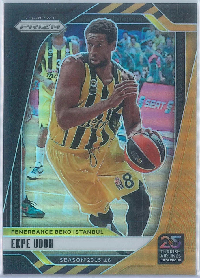 2024-25 Panini Prizm Euroleague Basketball Ekpe Udoh Black Gold 4/5 #145 - Image 2 of 3