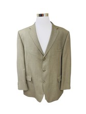 Stafford Men s Beige Poly Rayon 3 BTN Classic Fit Blazer