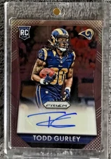 2015 PRIZM TODD GURLEY AUTO #RS-TG+ SILVER PRIZM #291 RC SHARP