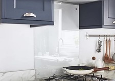 Clear Glass Splashback Transparent Heat Resistant Kitchen Wall Panel 600 x 800mm