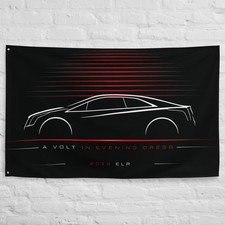 ELR 2014 Car Silhouette Flag 3x5 ft Garage Banner Man Cave Wall Decor Gift