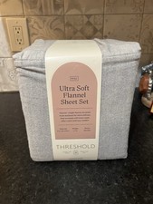 Ultra Soft Flannel Bed Sheet Set Size Full - gray