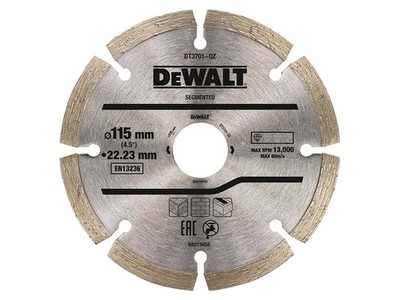 DeWALT Power Tools Unterteilter Diamant Trennscheibe 115 x 22.23mm DEWDT3701QZ