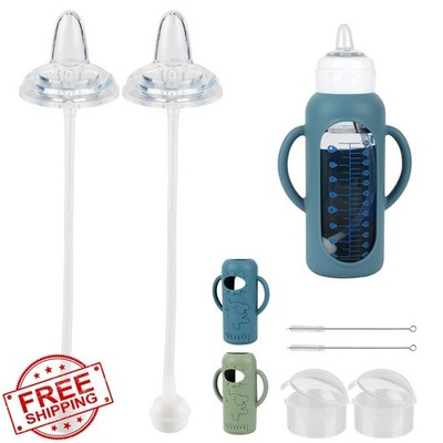 XUNICUTE 8oz Sippy Cup Conversion Kit 2 Pack 6m+