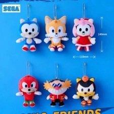 Original SEGA Sonic The Hedgehog Sonic And Friends Llavero de Peluche Genuino Lindo