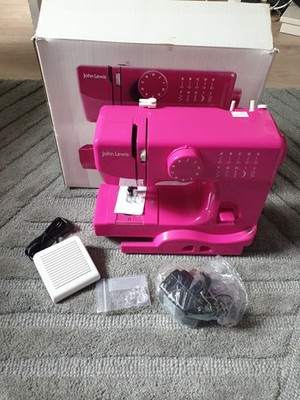 John Lewis JL Mini Nähmaschine rosa mit Fußpedal nie benutzt