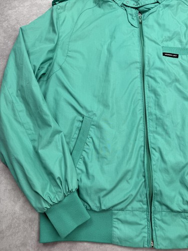Vintage Members Only Jacket Mens XLT Green Full Zip Bomber 80s Hong Kong Classic - Picture 9 of 24