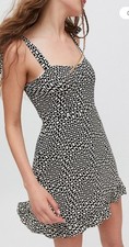 Urban Outfitters UO Jolene Psychedelic Geometric Linen Mini Dress Size XSmall