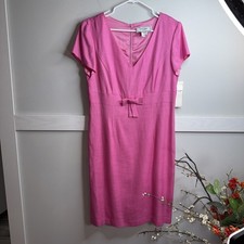 NWT Willow Glenn Pink Barbie Dress Sz 14 Bow Front