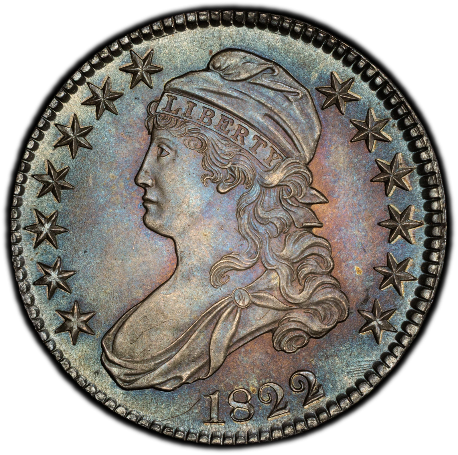 1822 50C Overton 106 Capped Bust Half Dollar PCGS MS66