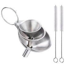 Stainless Steel Funnels Set S M L - Kitchen Liquid Oil Wine BottleUtility 5pcs