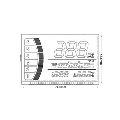 Display for Kawasaki Z750 Z1000 ZX-6R Instrument Gauge Cluster