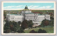 Vintage Library of Congress Washington DC Linen Postcard 1897 Building