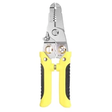 Wire Stripper Professional Wire Crimper Tool with Black Yellow PVC Handle