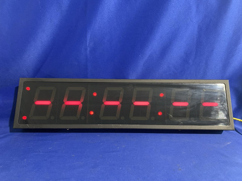 American Time POE461RSE PoE Digital 6-Digit Red Network-Synced LED Wall Clock