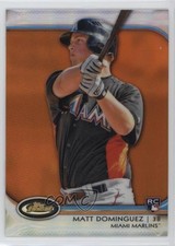 2012 Topps Finest Orange Refractor 85/99 Matt Dominguez #64 1u6