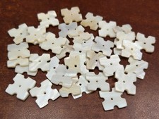 50 PCS SQUARE MOTHER OF PEARL SHELL BLANK CHARMS PENDANTS 15MM