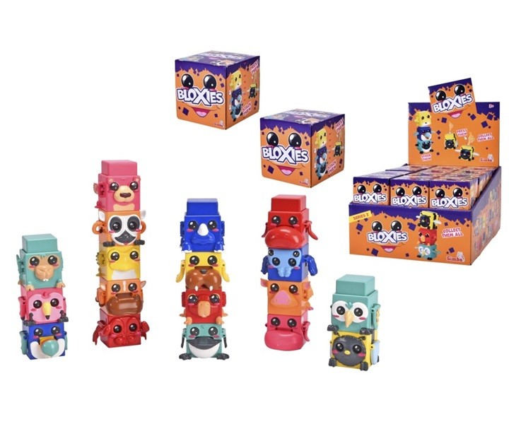 Simba 105952632 - World Of Toys - Bloxies Play Figures Series 2 (Display) - New