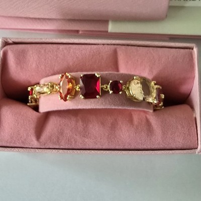 Swarovski Gema Armband 5614451 Gold Multicolor Box Zertifikat Neu