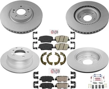 AmeriBrake Coated F&R Disc Brake Rotors Ceramic Pads Fits 12-2017 Hyundai Azera