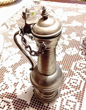 BROCCA CARAFFA IN PELTRO CON CATENELLA - EPOCA 19001950-MODERNARIATO- VINTAGE