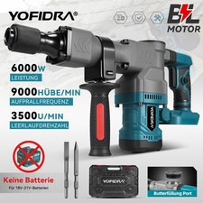 YOFIDRA® Für Makita 18V Akku Stemmhammer Meißelhammer Abbruchhammer 17mm 6000W