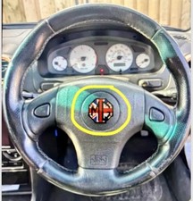 MG STEERING WHEEL BADGE OCTAGON UNION JACK MK1 ZS ZT Midget TF MGB ZR 40mm