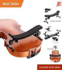 Violin Shoulder Rest 4/4 Aluminum Alloy With Foam Pad Adjustable Height