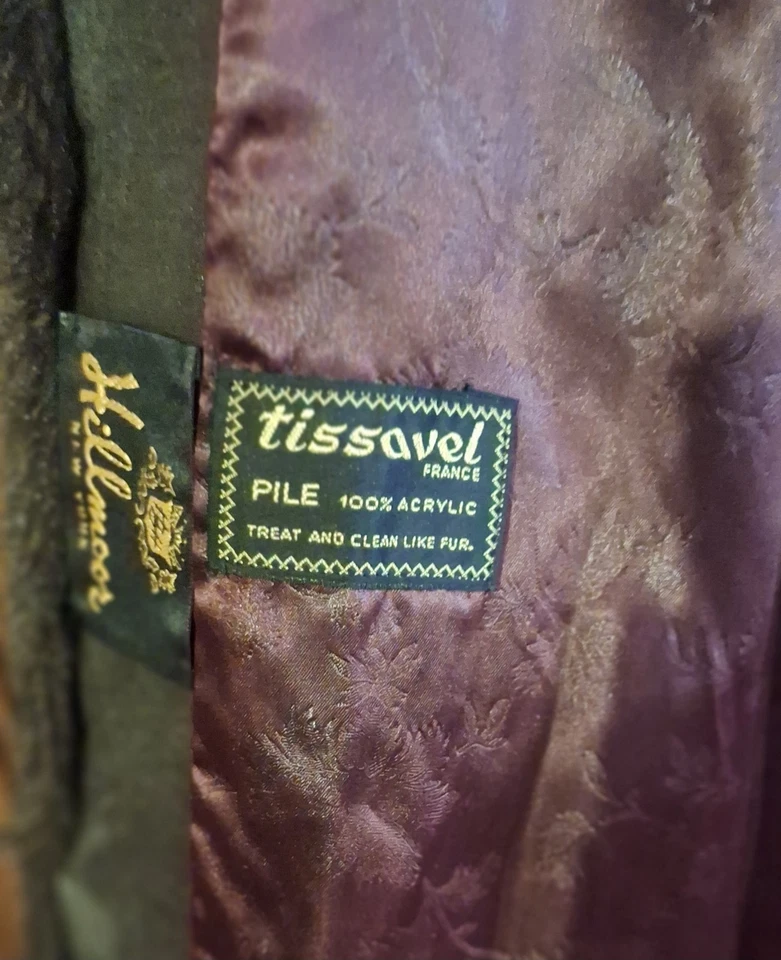 Vintage Tissavel France Hillmoor NY Brown Faux Fur Jacket Size S/M - Image 3 of 4