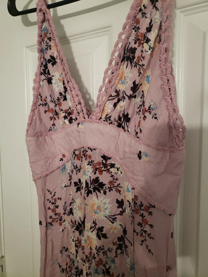 Vestido Free People Intimately Slip Paradise Maxi Rosa Floral Foto 3 de 4