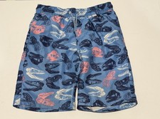 Kids Cat  Jack Swimming Trunk Size Medium 8-10 Blue With Dinosaur