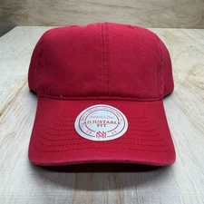 NEW Mitchell Ness Blank Basic Dad Hat Cap Red Adjustable Unstructured