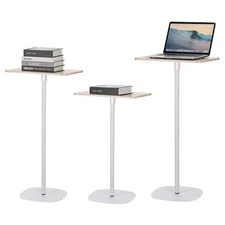 Book Stand for Reading, 18.5"-47.2" Height Adjustable Floor Book Stand, White