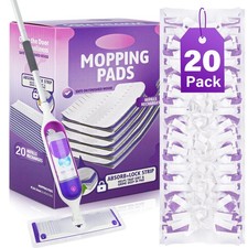 EHADOO Mop Pad Refills for Swiffer PowerMop: 20 Pcs 20 Pads, Purple