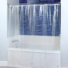 Clear Mildew Resistant Extra Wide PEVA Shower Curtain Liner (82" x 74")