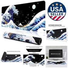 Kanagawa Wave Gaming Mouse Pad - XL Waterproof Non-Slip Desk Mat 35.4 x 15.7...