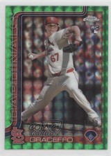 2025 Topps Chrome Green Geometric Refractor 15/99 Gordon Graceffo #256 4k8