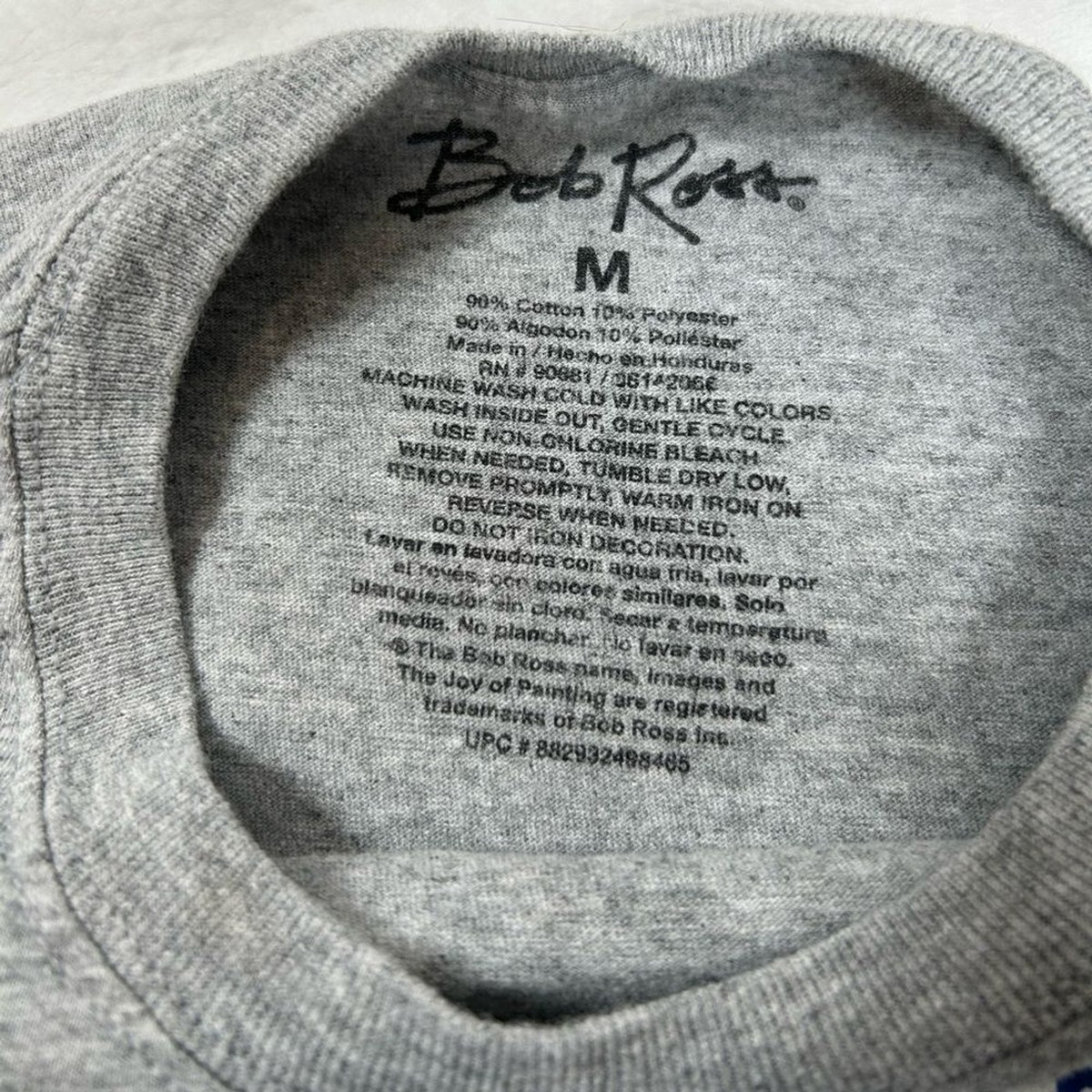 Bob Ross Shirt Mens Medium Gray Ever Make Mistakes In Life Graphic Tee View 3