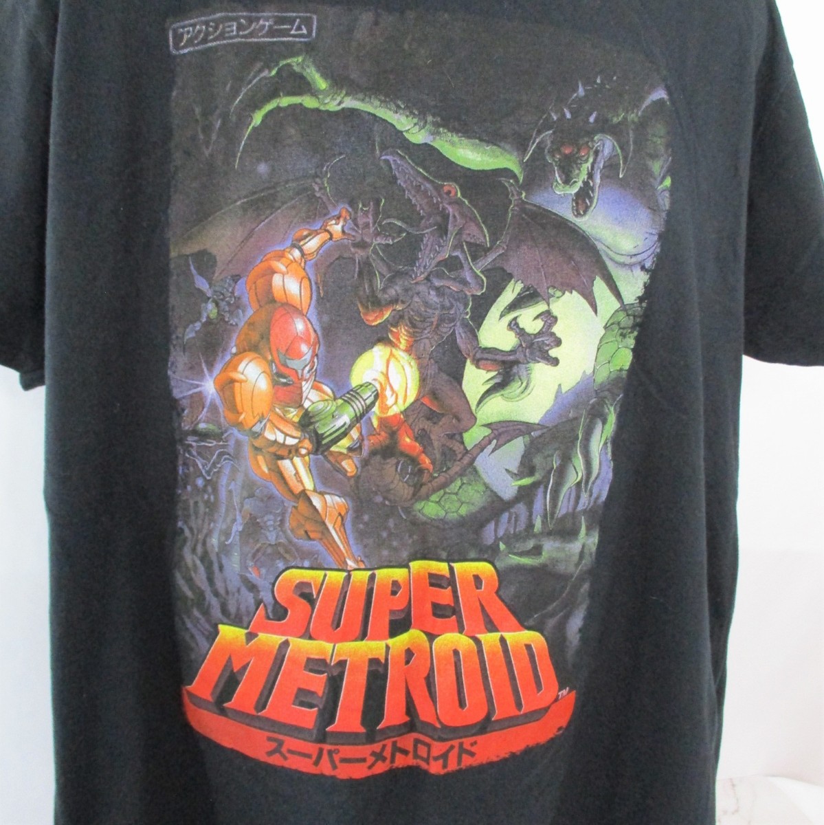 Super Metroid Samus Aran Graphic Retro 90s T-Shirt 2X Men Ridley