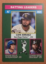 2024 Topps Heritage Batting Leaders Dark Green Ohtani Ozuna