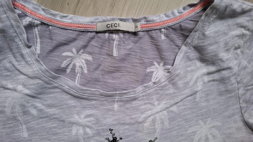 Wunderschönes T-Shirt von Cecil. Größe S = 36/38. Farbe grau + Glitzer. Wie NEU! - Bild 4 von 6