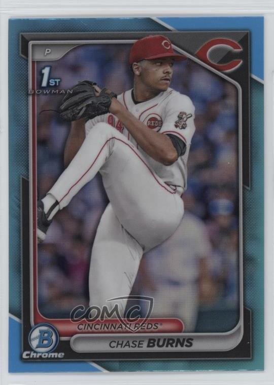 2024 Bowman Draft Chrome Sky Blue Refractor Chase Burns #BDC-55 1o1b