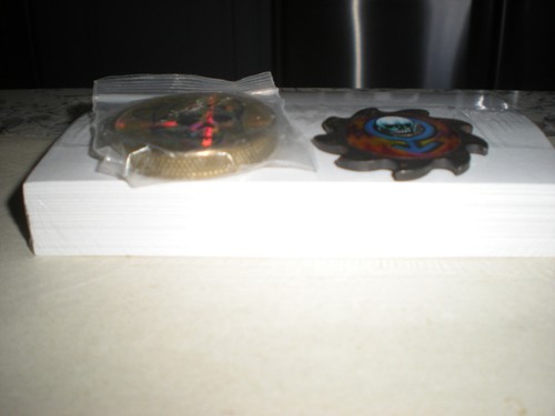 Vintage 1990's POG Solid Brass Slammer Skull NOS & Skull Black Metal Slammer - Bild 3 von 6