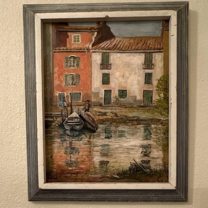 Original Oil Painting From 1963 From Paris, France, Heirloom