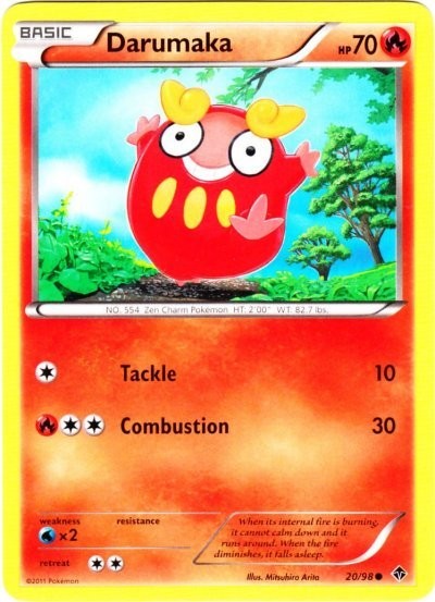 x4 Darumaka - 20/98 - Common Pokemon BW2 Emerging Powers M/NM