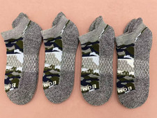 4 pairs Bombas Women's All-Purpose Ankle socks Size Medium 8-10 Camouflage grey