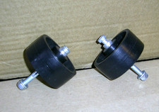 2 Rollen Räder Kunststoff mit Achse und Schraube klein Koffer Regal Trolley