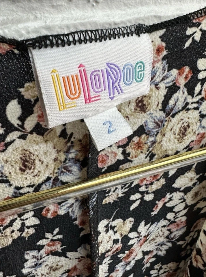 Cárdigan kimono floral Lularoe Kids Bianka-2 parte superior delantera abierta Foto 3 de 4