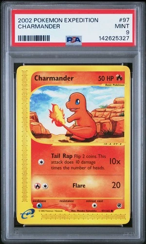 2002 POKEMON EXPEDITION #97 CHARMANDER PSA 9
