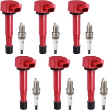 6 Pack Ignition Coils and Iridium Spark Plugs,Uf400 PK16TT/4503 Coil Pack Kits H
